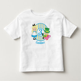 Camiseta Infantil Alice no Aniversário de criança Personalizado da M