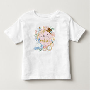 Camiseta Infantil Alice no interior de Onederland, primeiro aniversa