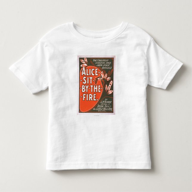 Camiseta Infantil Alice senta-se pelo poster do jogo de grande (Frente)