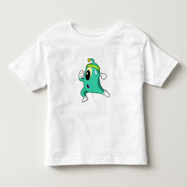 Camiseta Infantil Alienígena como Runner (Frente)
