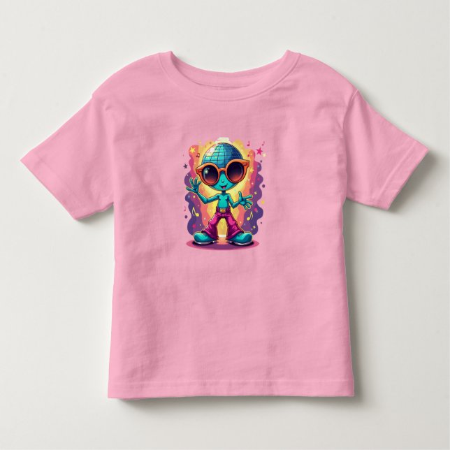 Camiseta Infantil "Alienígena Dance Party Baby T Shirt" (Frente)