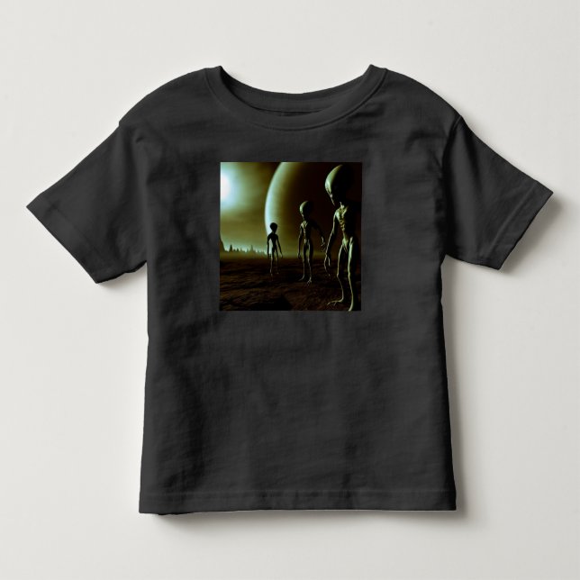 Camiseta Infantil ALIENS de Cinzas SF 1 (Frente)