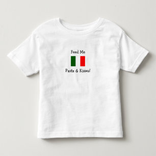 Camiseta Infantil Alimente-me a massa & os beijos!