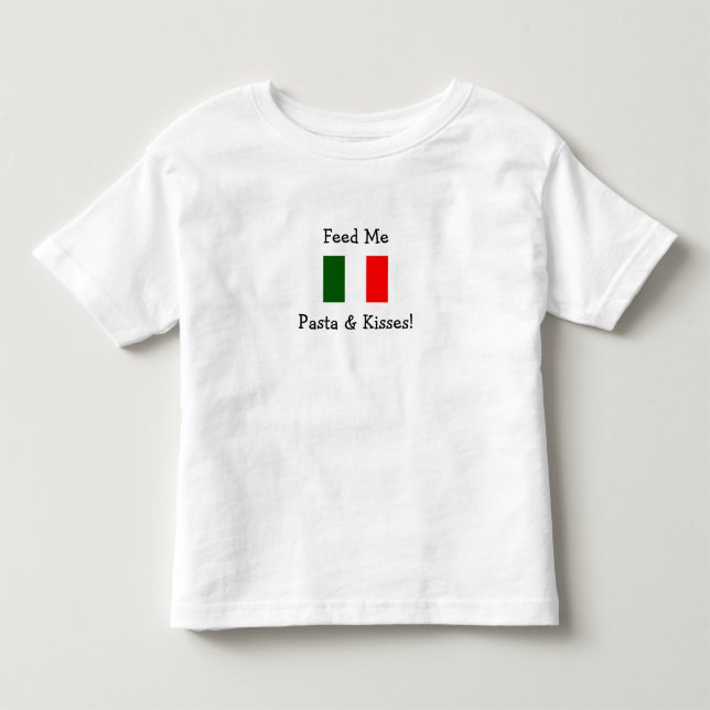 Camiseta Infantil Alimente-me a massa & os beijos! (Frente)