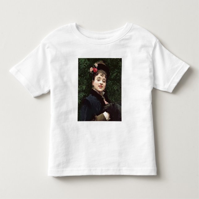 Camiseta Infantil Aline Masson, o modelo do artista (óleo no painel) (Frente)