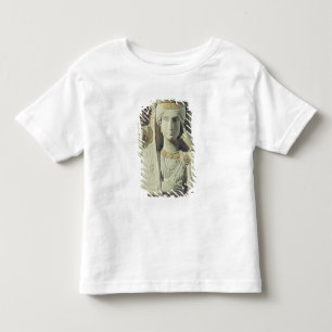 Camiseta Infantil Alivio funerário com uma figura fêmea