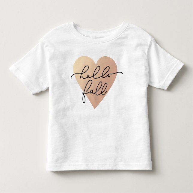 Camiseta Infantil Alô, Fall Love Heart (Frente)
