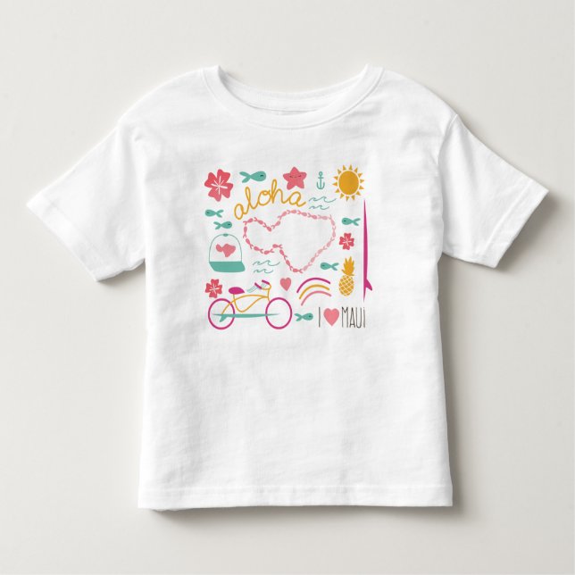 Camiseta Infantil "Aloha t-shirt de Maui" (Frente)