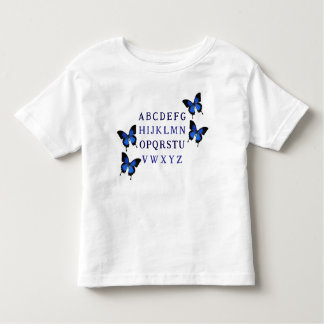 Camiseta Infantil Alphabet Butterfly Unisex Cute T-Shirt