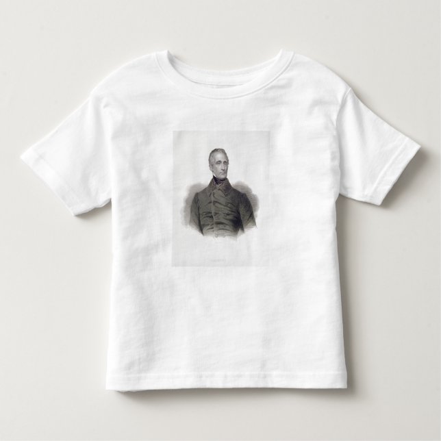 Camiseta Infantil Alphonse de Lamartine, gravado por Pierre Pelee (1 (Frente)
