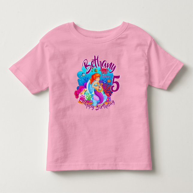 Camiseta Infantil Alterar Nome de Idade Personalizar Festa de aniver (Frente)