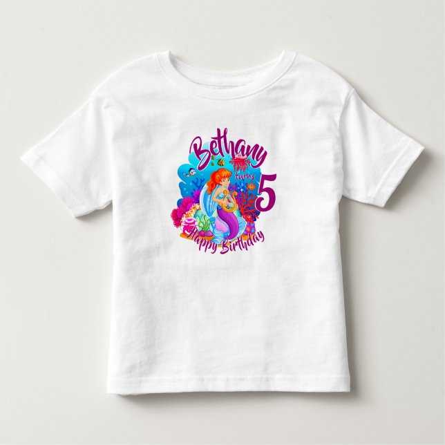 Camiseta Infantil Alterar Nome de Idade Personalizar Festa de aniver (Frente)