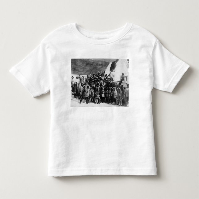 Camiseta Infantil Alunos Eskimo na fotografia de Alaska (Frente)