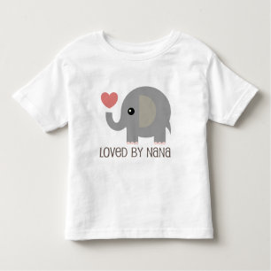 Camiseta Infantil Amado pelo elefante do coração de Nana