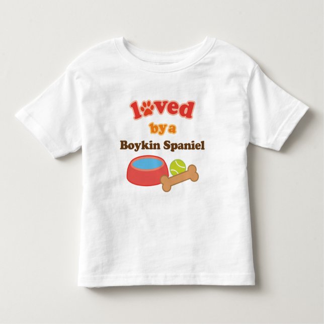 Camiseta Infantil Amado por um Spaniel de Boykin (raça do cão) (Frente)