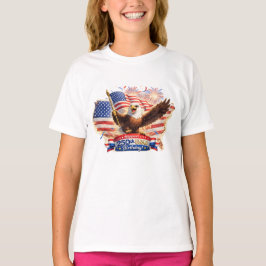 camiseta infantil Amais Feliz 250º Aniversário EUA