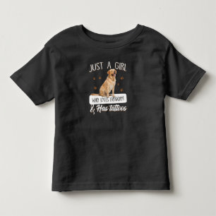 Camiseta Infantil Amante de Cachorro Apenas Uma Garota Que Ama Tat