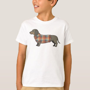 Camiseta Infantil Amante de Cachorro Dachshund Fof