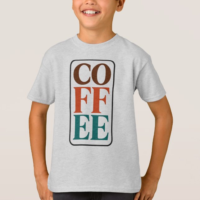 Camiseta Infantil Amante de Café Presente de Café (Frente)