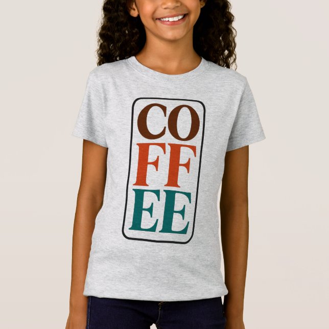 Camiseta Infantil Amante de Café Presente para Men (Frente)