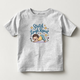 Camiseta Infantil Amante do yoga com riso de alongamento Zen