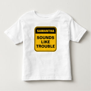 Camiseta Infantil Amarelo engraçado parece encrenca personalizar cri