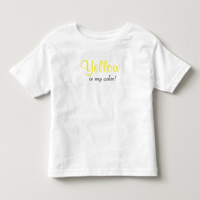 Camiseta Infantil Amarelo Fofo é Minha Cor (Frente)