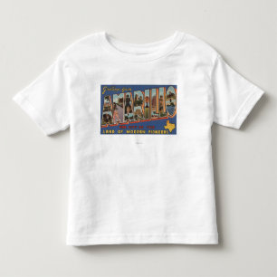 Camiseta Infantil Amarillo, Texas - grandes cenas da letra