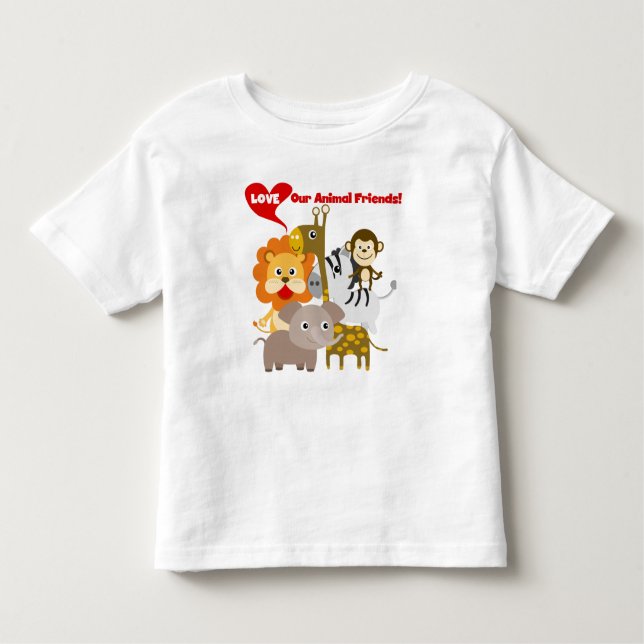 Camiseta Infantil Ame nossos amigos animais (Frente)