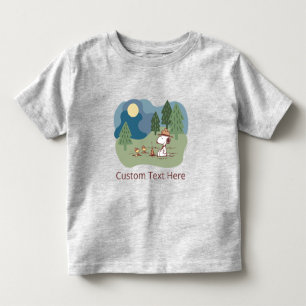 Camiseta Infantil Amendoins Acampamento do Snoopy e do Woodstock