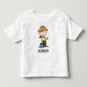 Camiseta Infantil Amendoins Charlie Brown Pirata Halloween