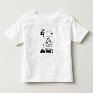 Camiseta Infantil Amendoins Dança Feliz Snoopy