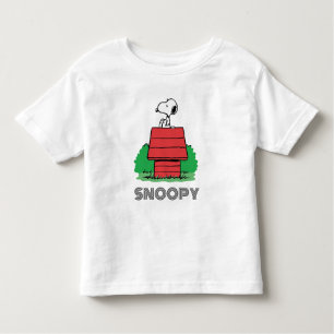 Camiseta Infantil Amendoins Descanso de Snoopy em Doghouse