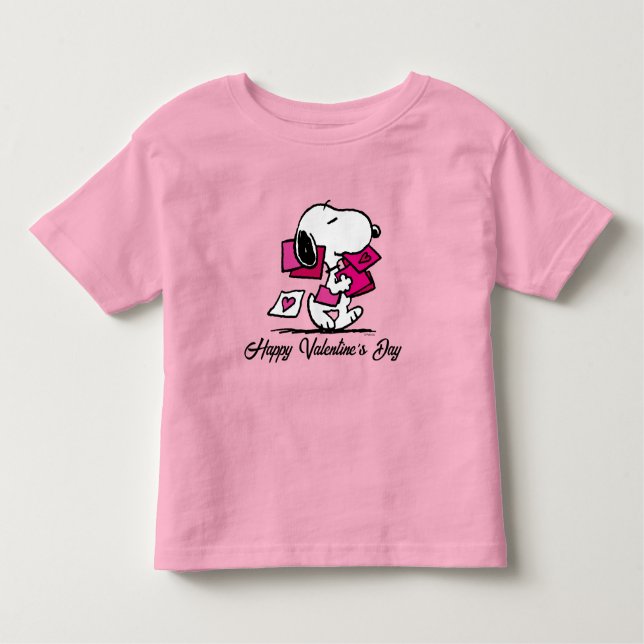 Camiseta Infantil Amendoins | DIA DE OS NAMORADOS | Snoopy Com Dias  (Frente)