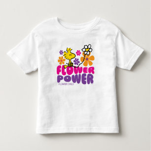 Camiseta Infantil Amendoins   Energia de Flor de Woodstock