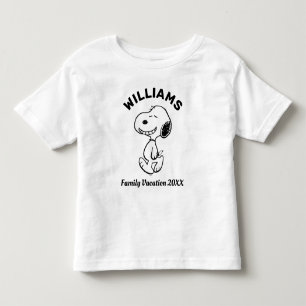 Camiseta Infantil Amendoins Férias Familiares Snoopy