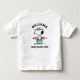 Camiseta Infantil Amendoins | Férias Familiares Snoopy Beach Walk