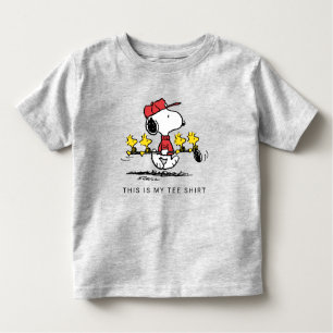 Camiseta Infantil Amendoins Golfe de espinho, Woodstock e Amigos