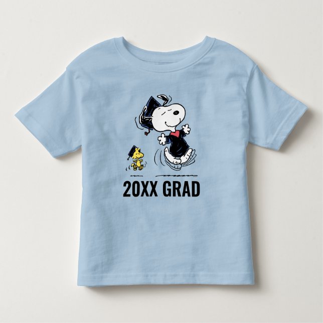 Camiseta Infantil Amendoins | Graduação em Snoopy & Woodstock (Frente)