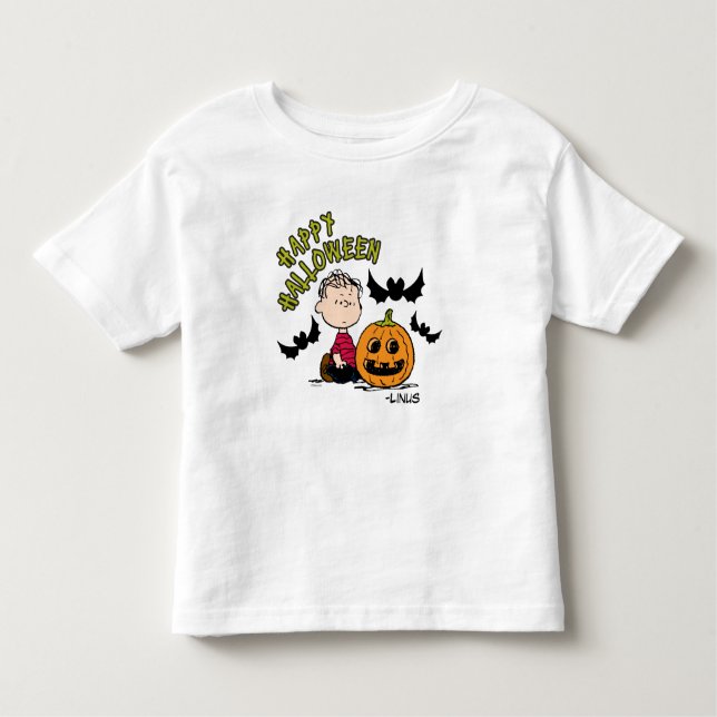 Camiseta Infantil Amendoins | Happy Halloween Linus (Frente)