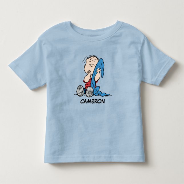 Camiseta Infantil Amendoins | Linus & Seu Cobertor (Frente)