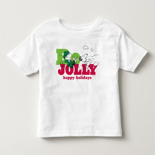 Camiseta Infantil Amendoins | Linus & Snoopy Be Jolly (Frente)