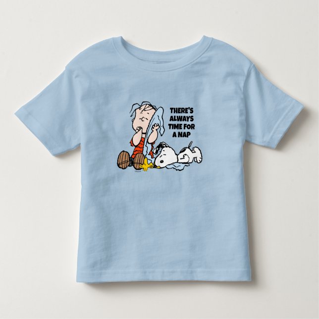 Camiseta Infantil Amendoins | Nápoles, Snoopy e Woodstock (Frente)