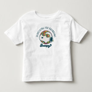 Camiseta Infantil Amendoins   Óculos de sol do arco-íris esnoopia