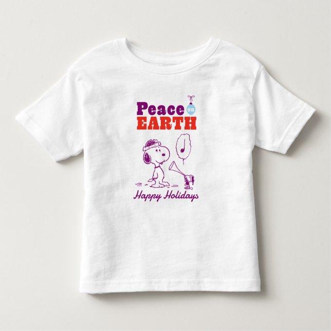 Camiseta Infantil Amendoins | Paz na Terra Snoopy & Woodstock (Frente)