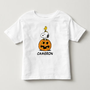 Camiseta Infantil Amendoins Pumpkin de Pop de Snoopy & Woodstock