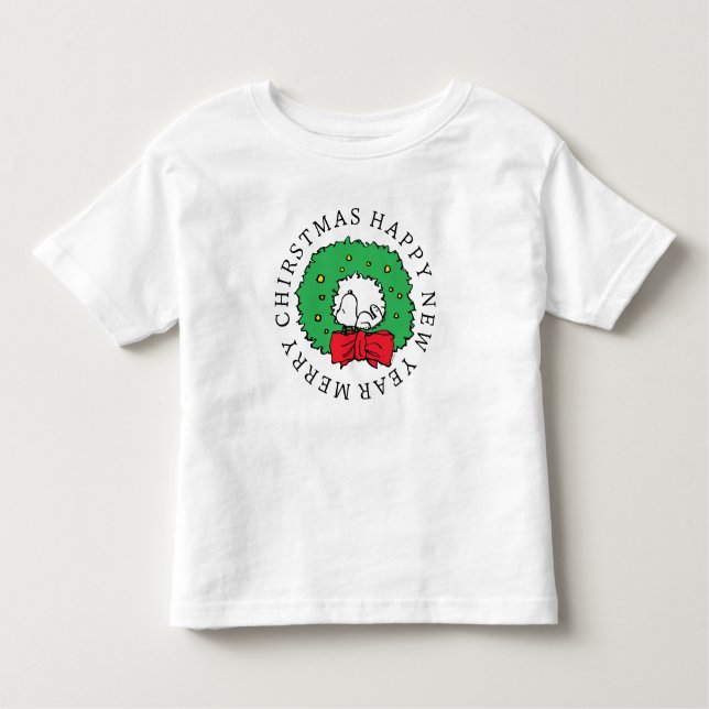 Camiseta Infantil Amendoins | Rua de Natal Snoopy (Frente)