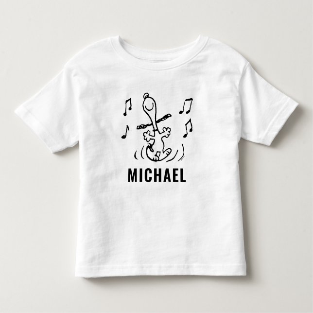Camiseta Infantil Amendoins | Snoopy Dancing (Frente)