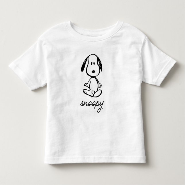 Camiseta Infantil Amendoins | Snoopy de altura (Frente)
