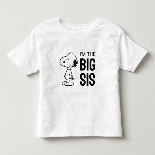Camiseta Infantil Amendoins Snoopy   Eu sou a Irmã Mais Velha